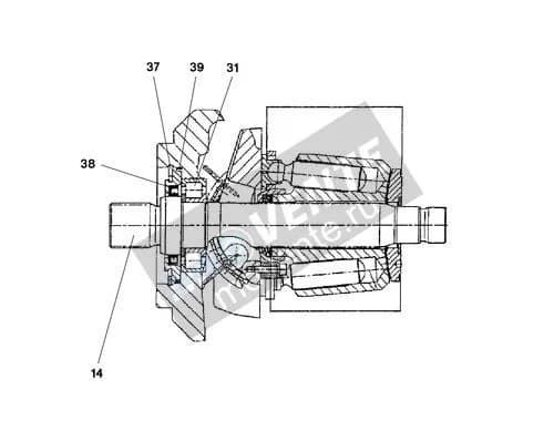 Роликоподшипник с цилиндрическими роликами 514587008 Liebherr