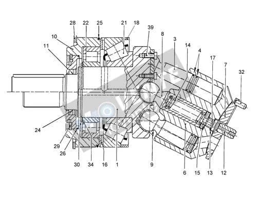 Роликоподшипник с цилиндрическими роликами 4902099 Liebherr