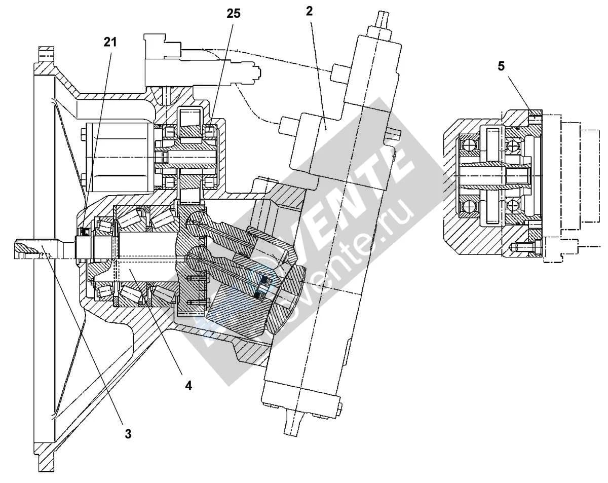 Роликоподшипник с цилиндрическими роликами 10100432 Liebherr