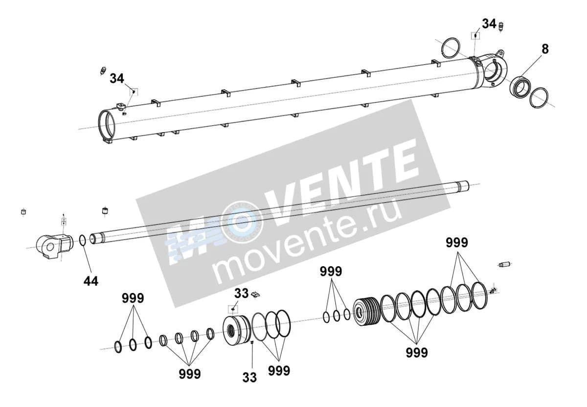 Подшипник шарнира 12106733 Liebherr