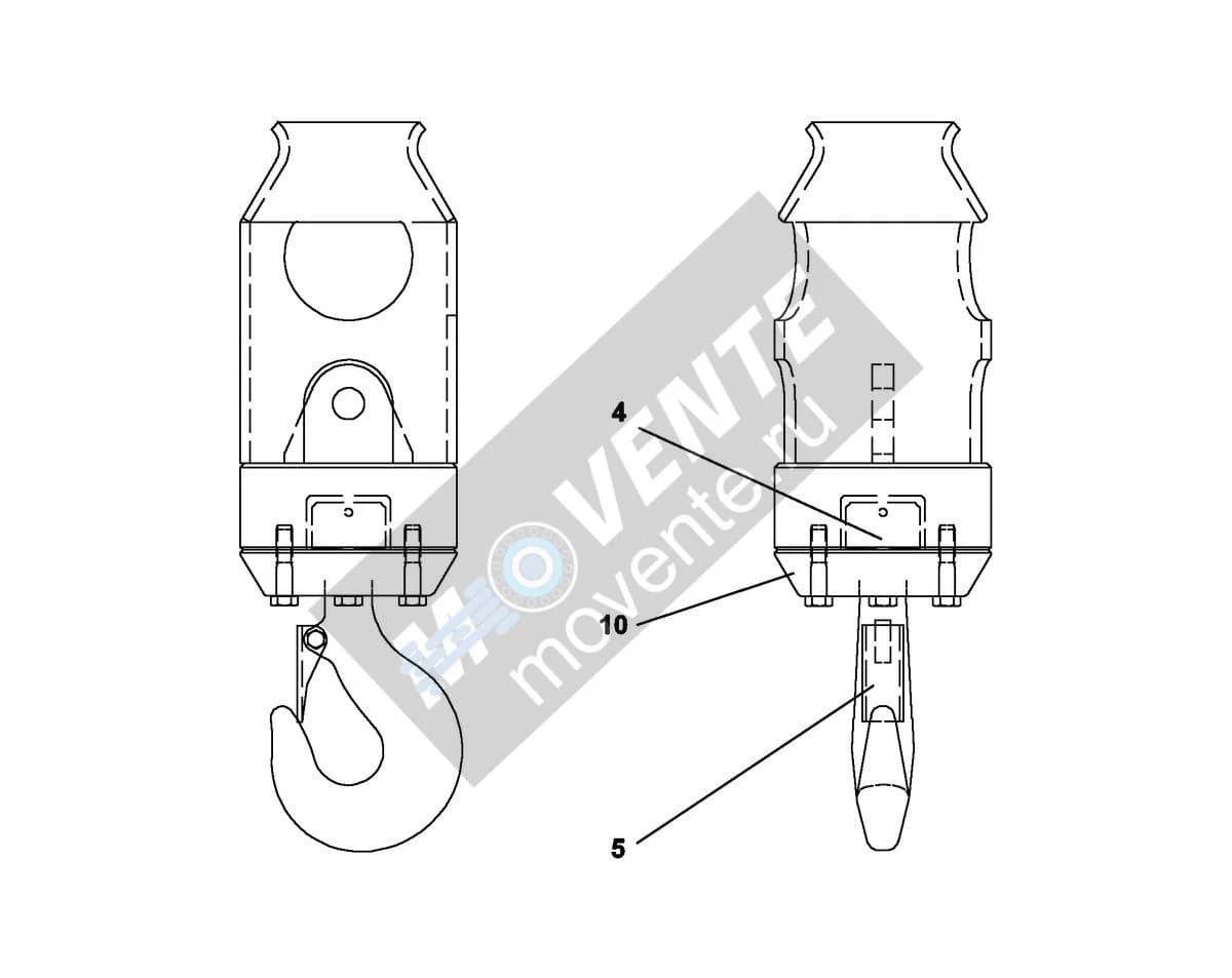 Подшипник упорный игольчатый 745401001 Liebherr