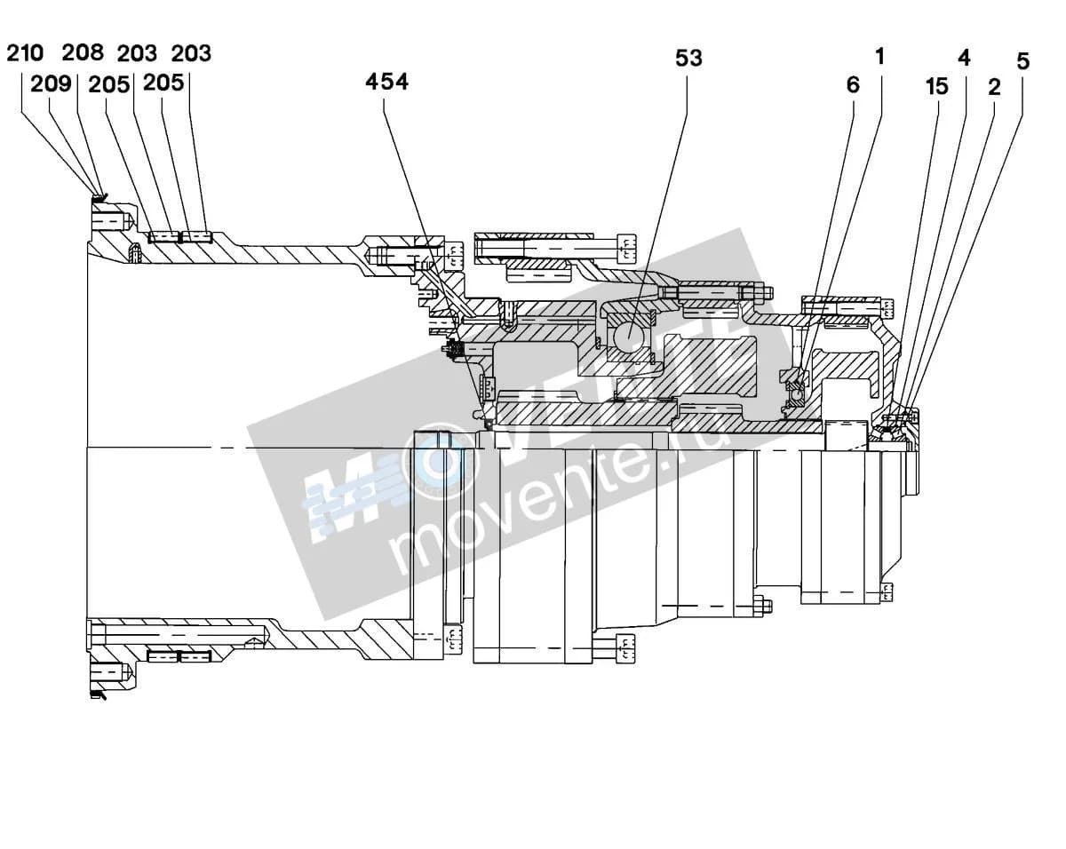Шарикоподшипник радиальный 11904346 Liebherr