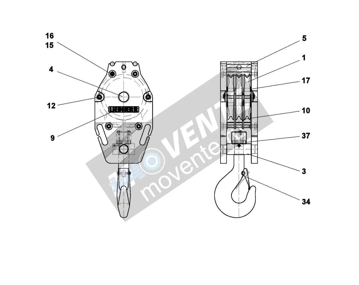 Подшипник с цилиндрическими роликами 746607208 Liebherr