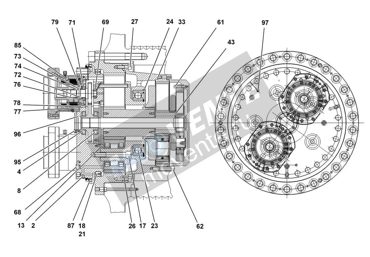 Роликоподшипник с цилиндрическими роликами 746311101 Liebherr