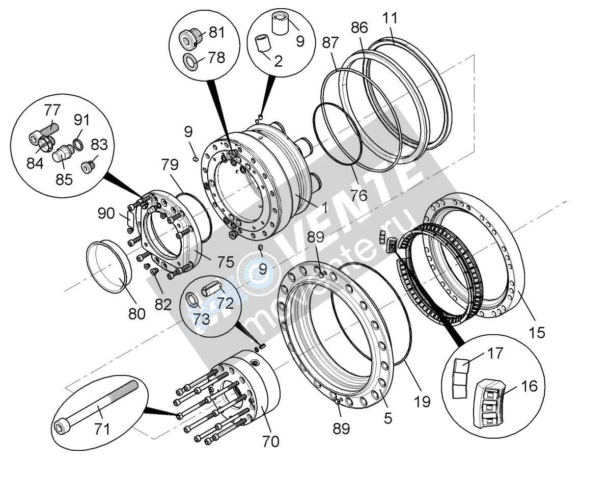 Шарикоподшипник радиальный 745158901 Liebherr