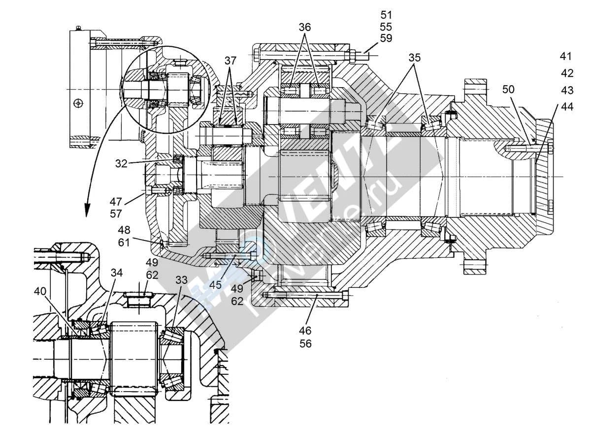 Роликоподшипник конический 7462800 Liebherr