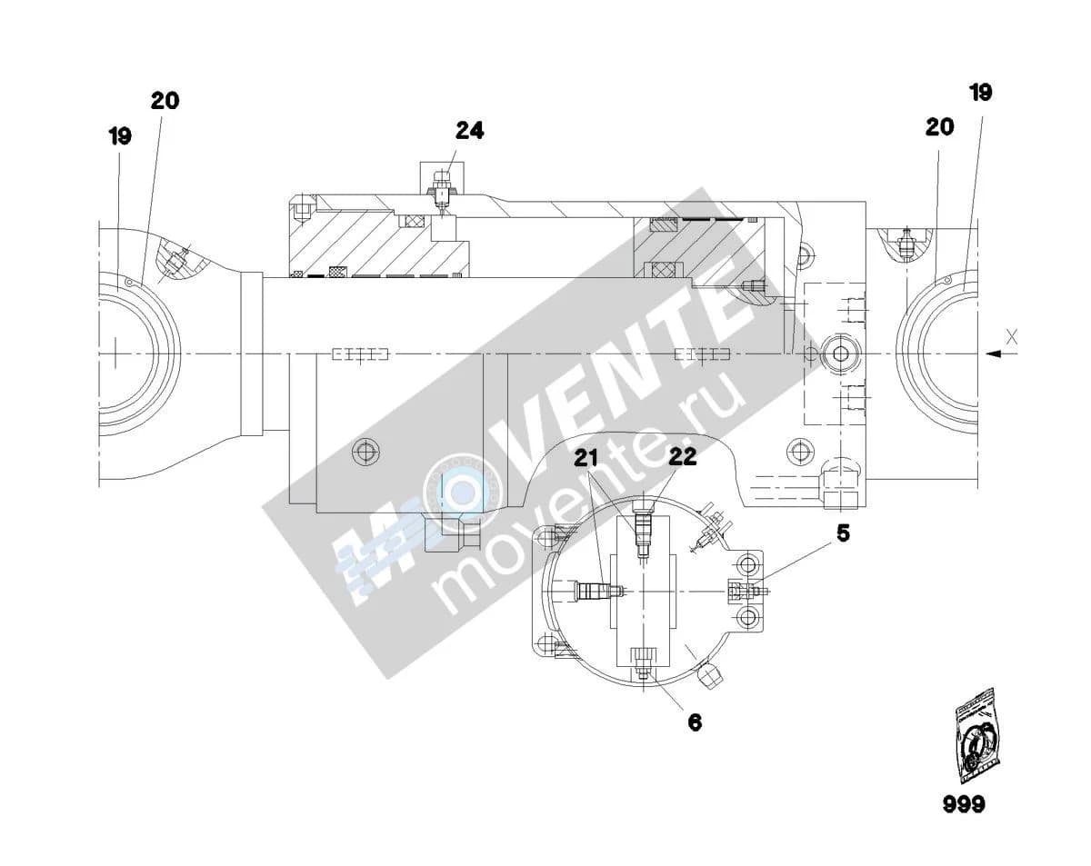 Подшипник шарнира 10872803 Liebherr