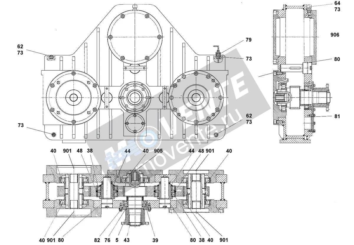 Роликоподшипник с цилиндрическими роликами 746313701 Liebherr