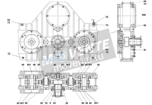 Роликоподшипник с цилиндрическими роликами 746313701 Liebherr