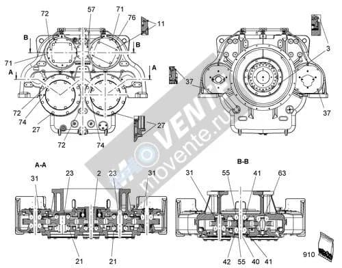 Роликоподшипник с цилиндрическими роликами 4901858 Liebherr