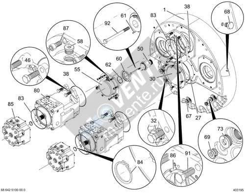Роликоподшипник с цилиндрическими роликами 746314201 Liebherr