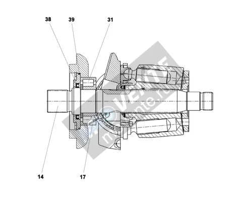 Роликоподшипник с цилиндрическими роликами 5612175 Liebherr