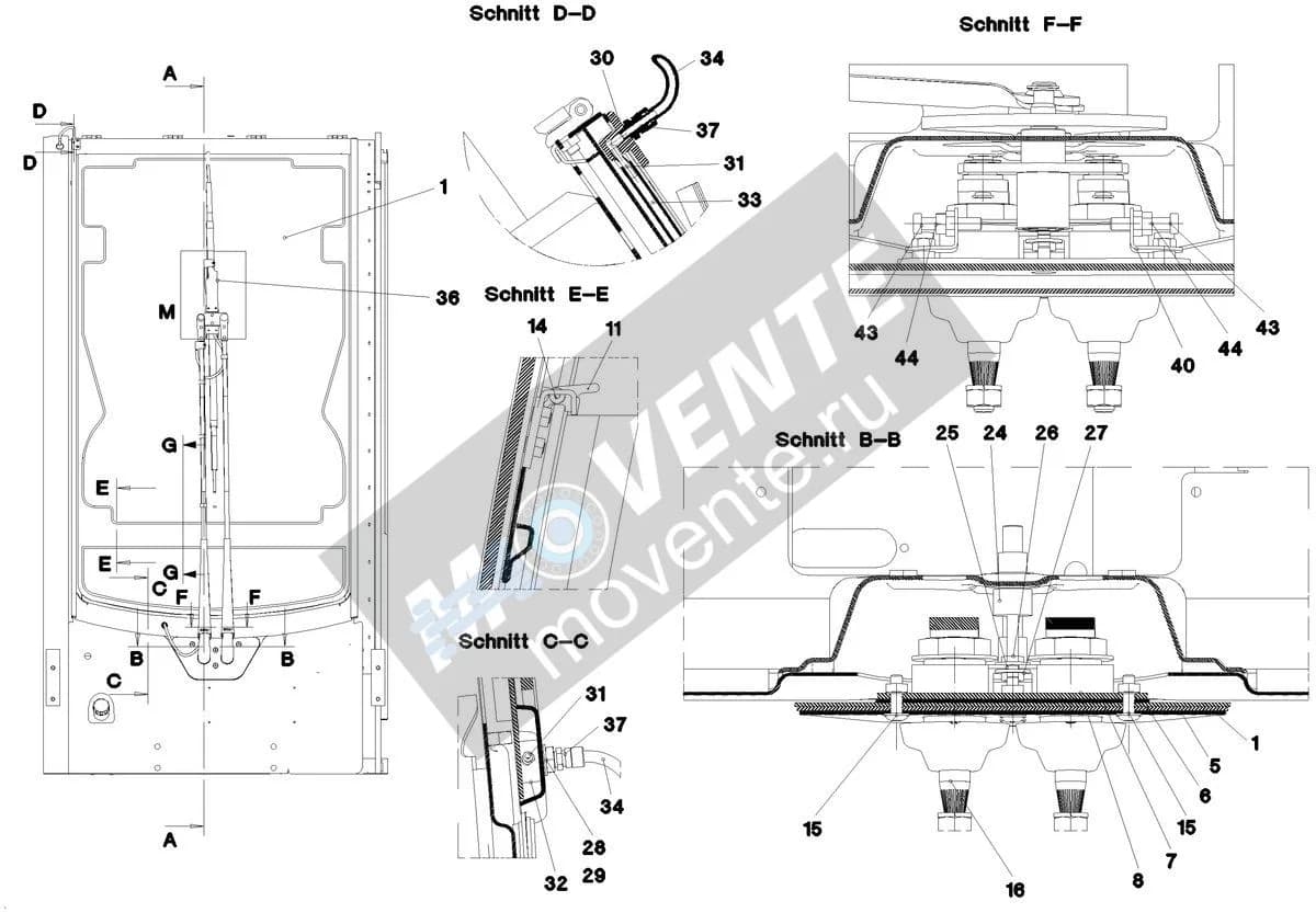 Подшипник стеклоочистителя 966502408 Liebherr