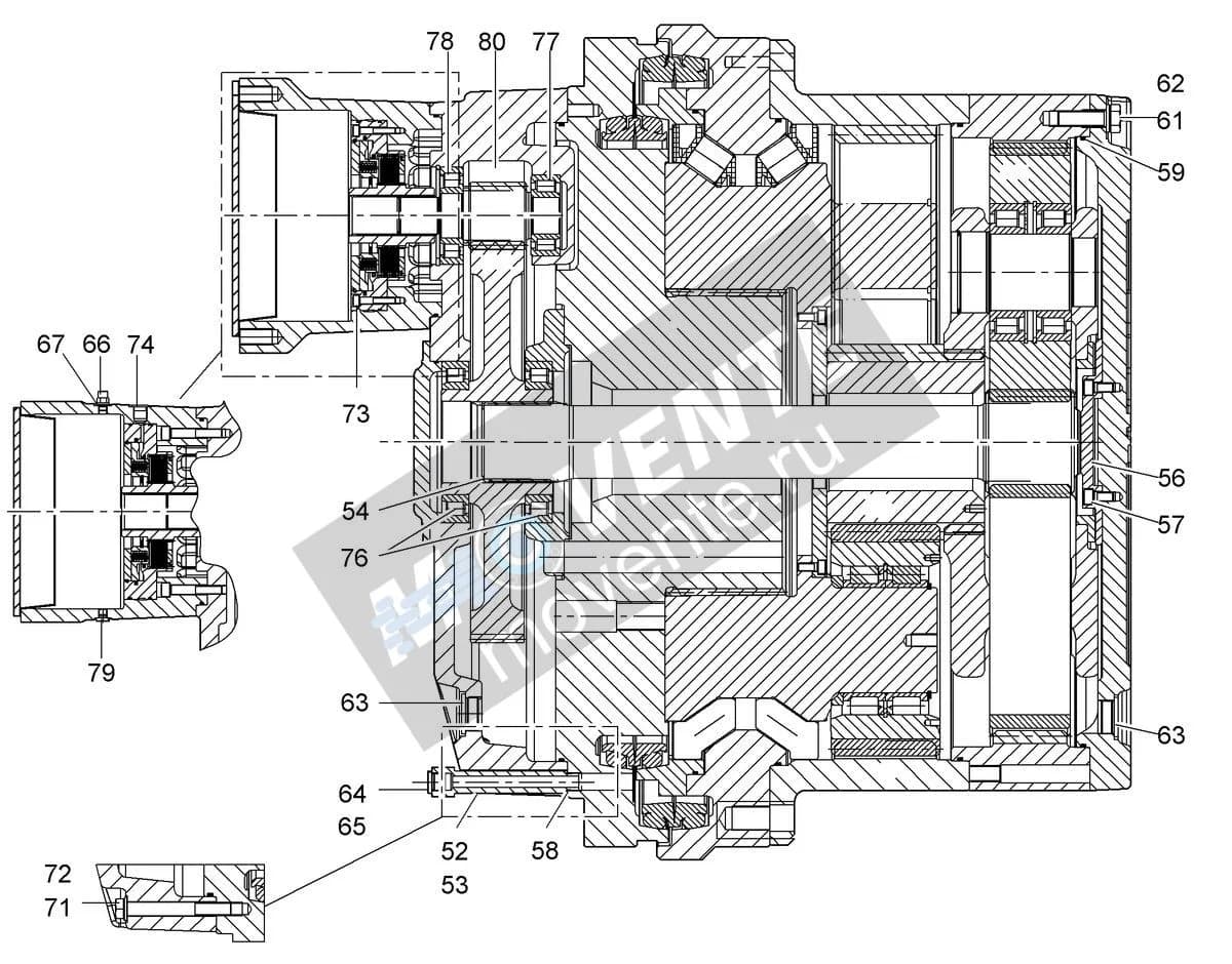 Роликоподшипник с цилиндрическими роликами 7610088 Liebherr