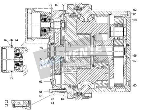 Роликоподшипник с цилиндрическими роликами 7610088 Liebherr