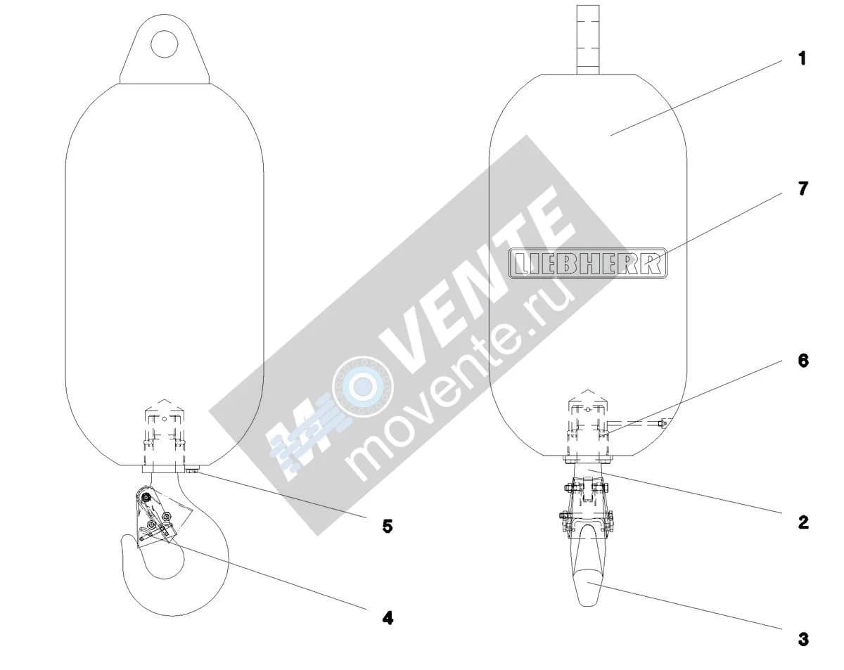 Подшипник качения 10506558 Liebherr