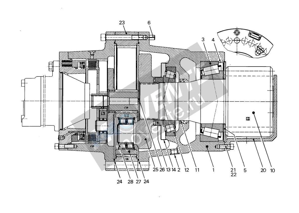 Роликоподшипник конический 7610080 Liebherr