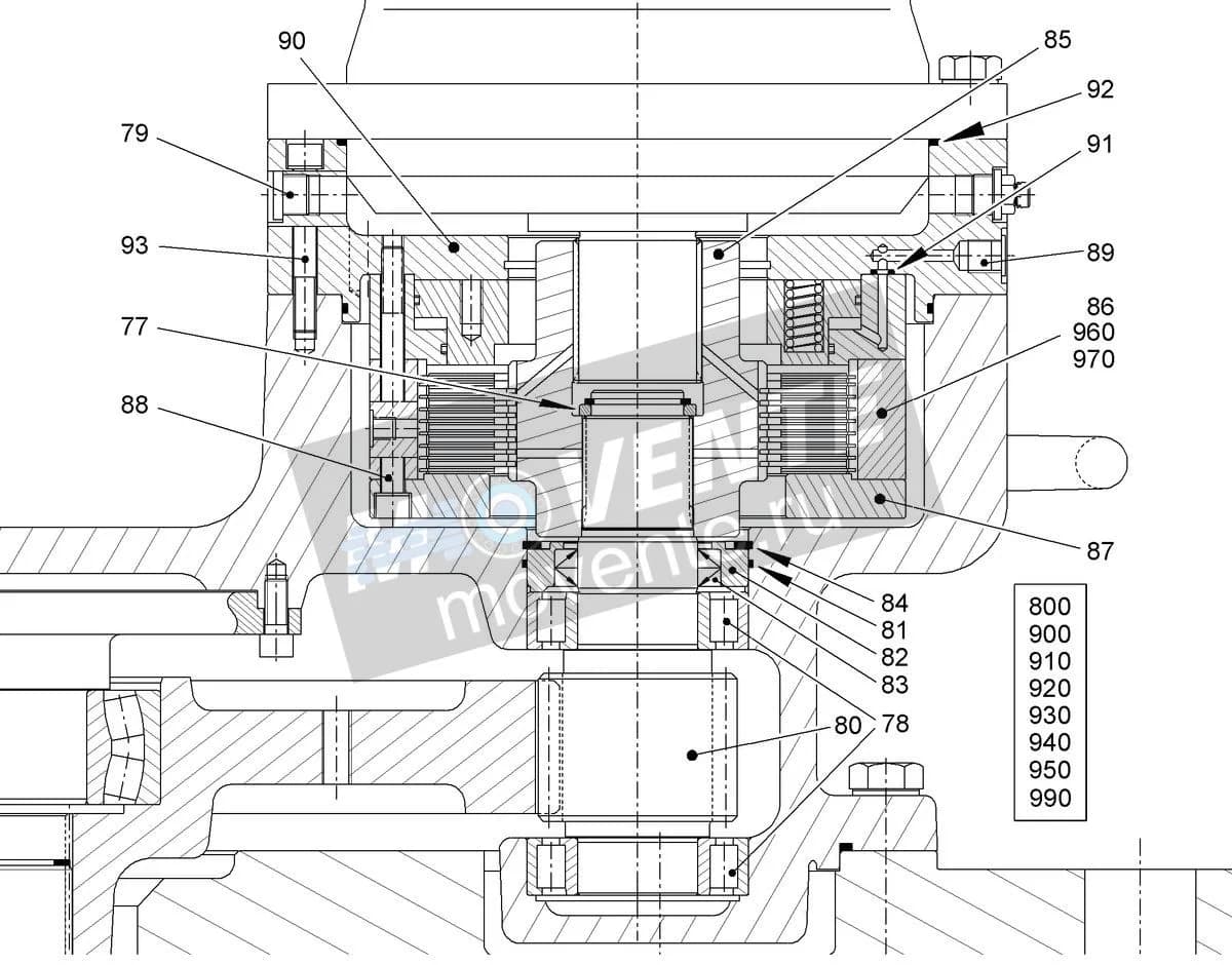 Роликоподшипник с цилиндрическими роликами 746413501 Liebherr