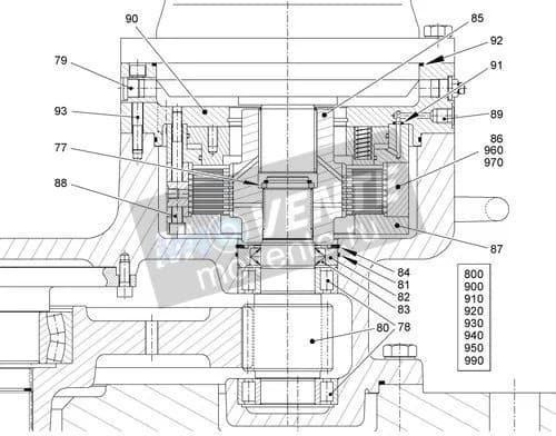 Роликоподшипник с цилиндрическими роликами 746413501 Liebherr