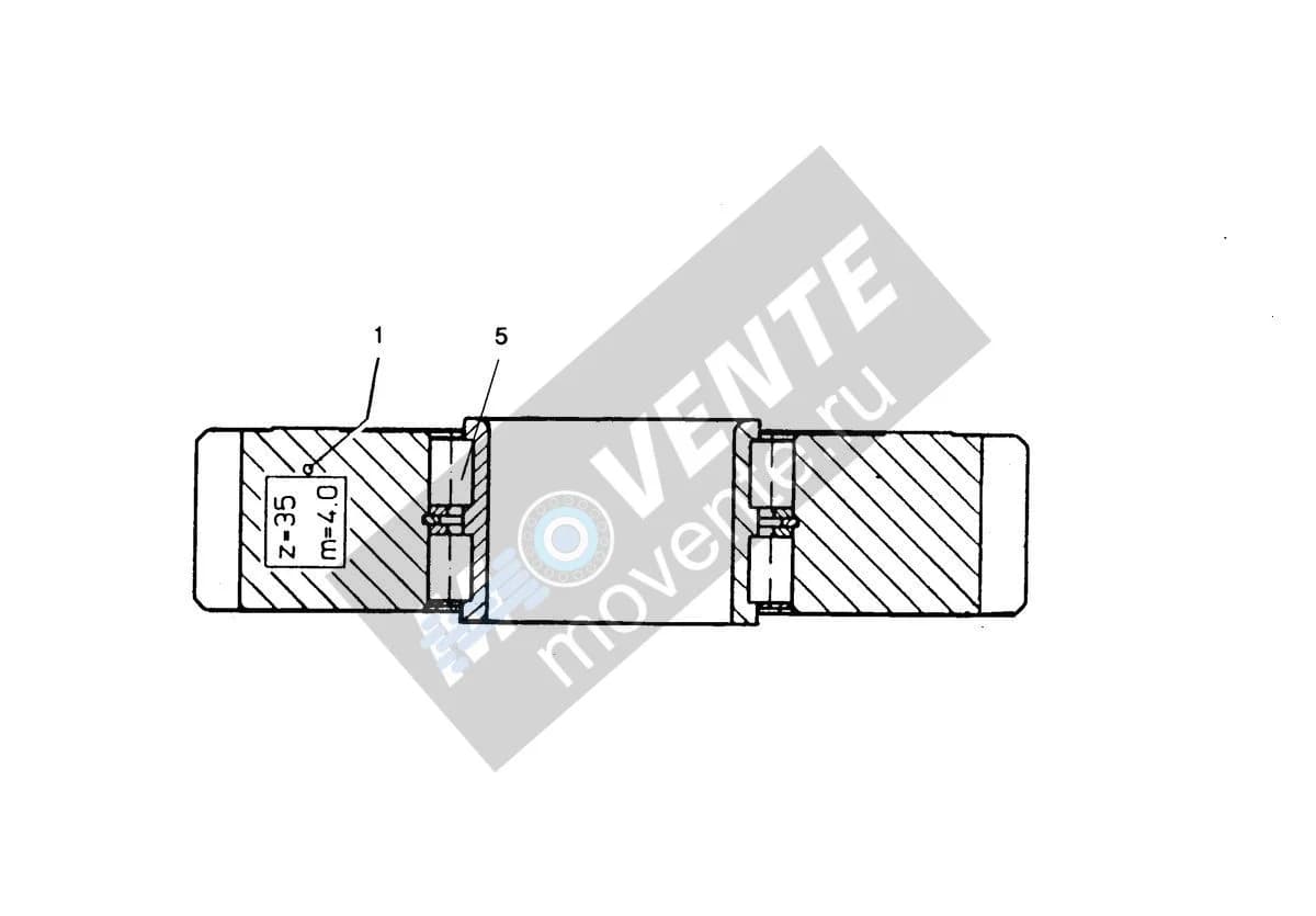 Роликоподшипник с цилиндрическими роликами 7610033 Liebherr