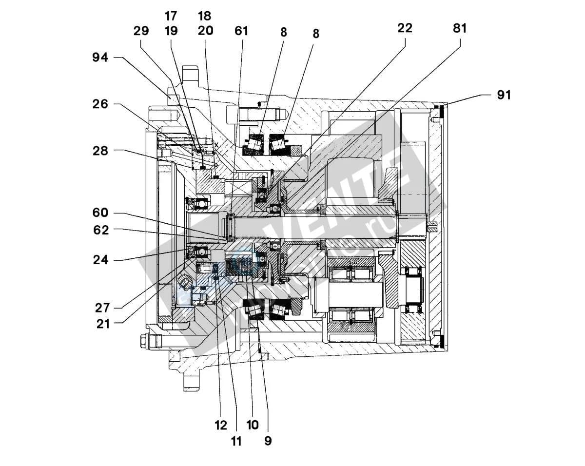 Шарикоподшипник радиальный 745191608 Liebherr
