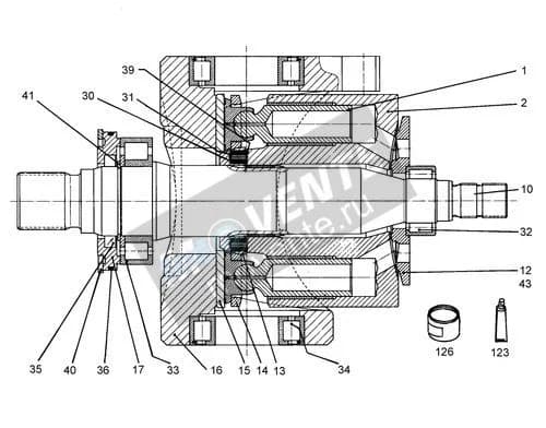 Роликоподшипник с цилиндрическими роликами 7380721 Liebherr