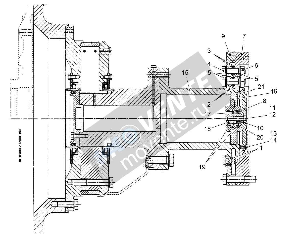 Подшипник шарнира 7372439 Liebherr