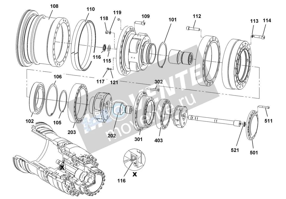Шарикоподшипник радиальный 745160408 Liebherr