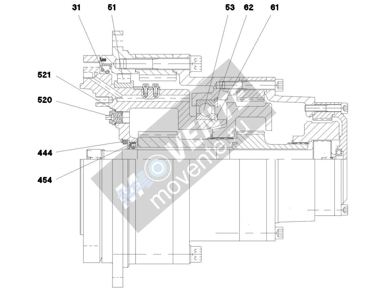 Шарикоподшипник радиальный 500748808 Liebherr