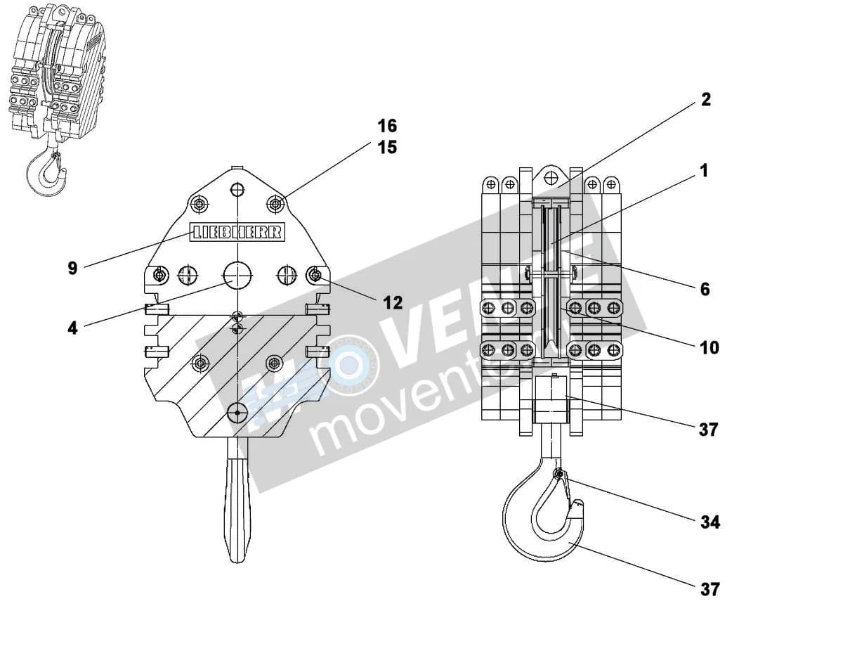 Подшипник качения 10505103 Liebherr