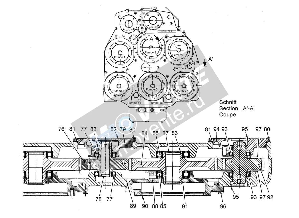 Шарикоподшипник радиальный 4902020 Liebherr