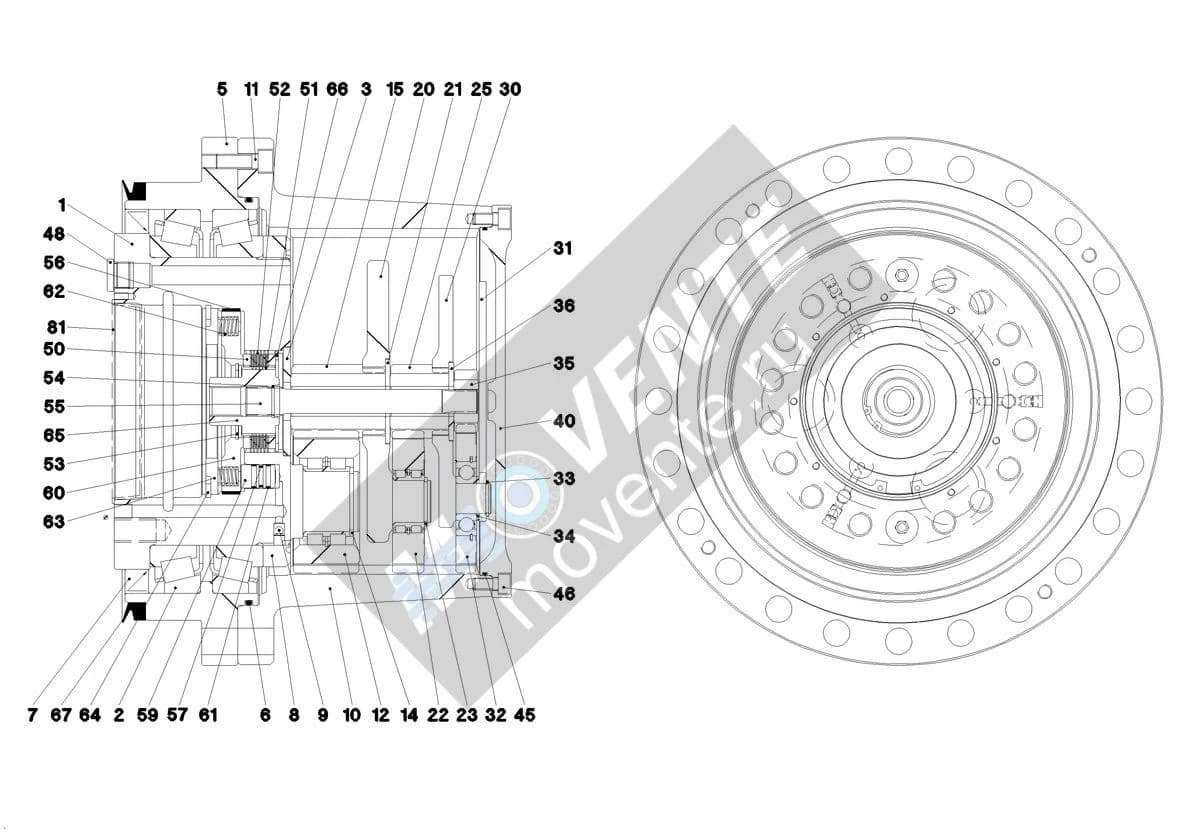 Роликоподшипник конический 746270401 Liebherr