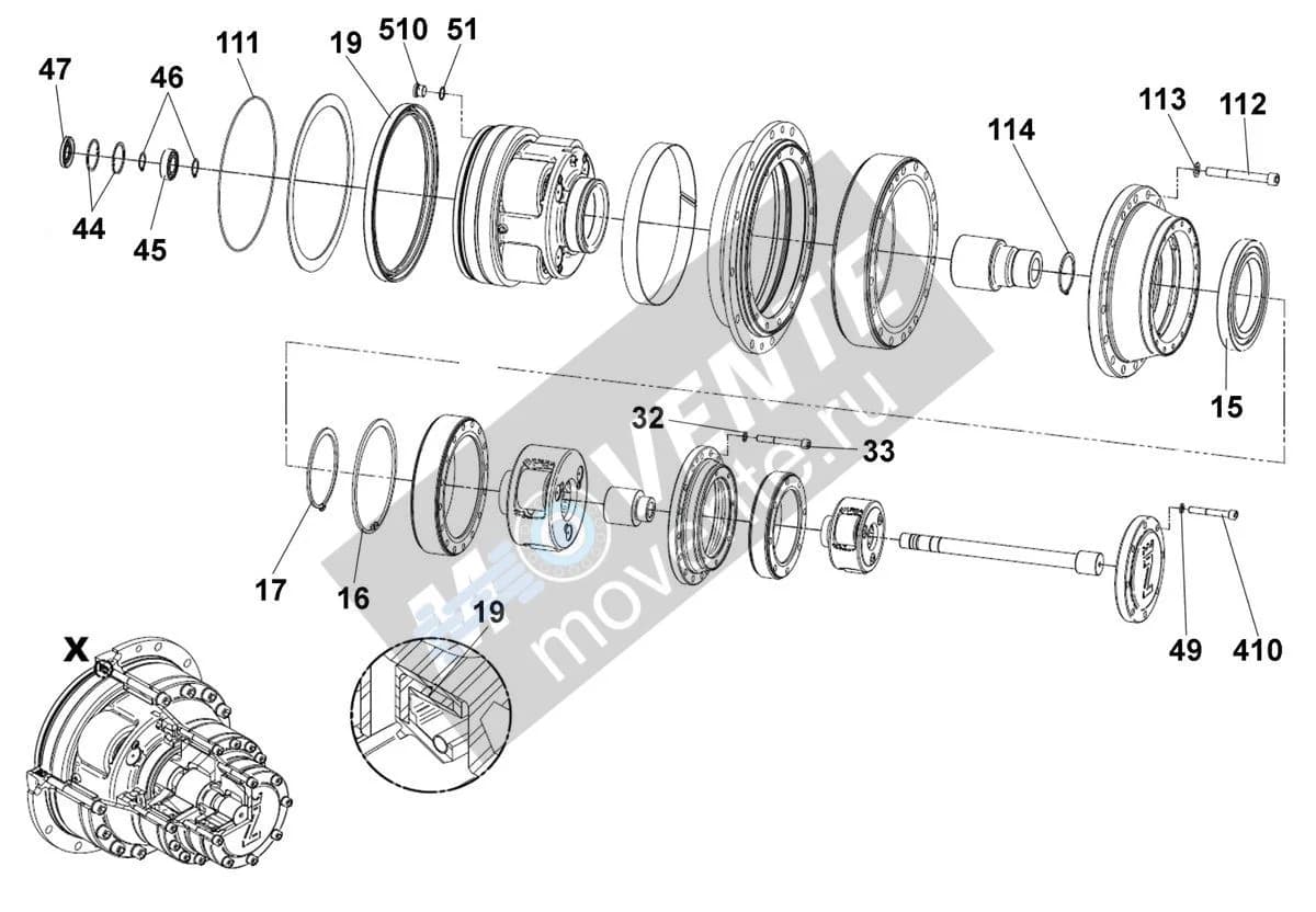 Шарикоподшипник радиальный 745192601 Liebherr