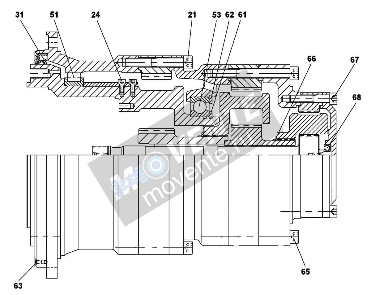 Роликоподшипник с цилиндрическими роликами 571915408 Liebherr