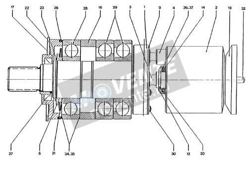 Шарикоподшипник радиально-упорный 514527808 Liebherr