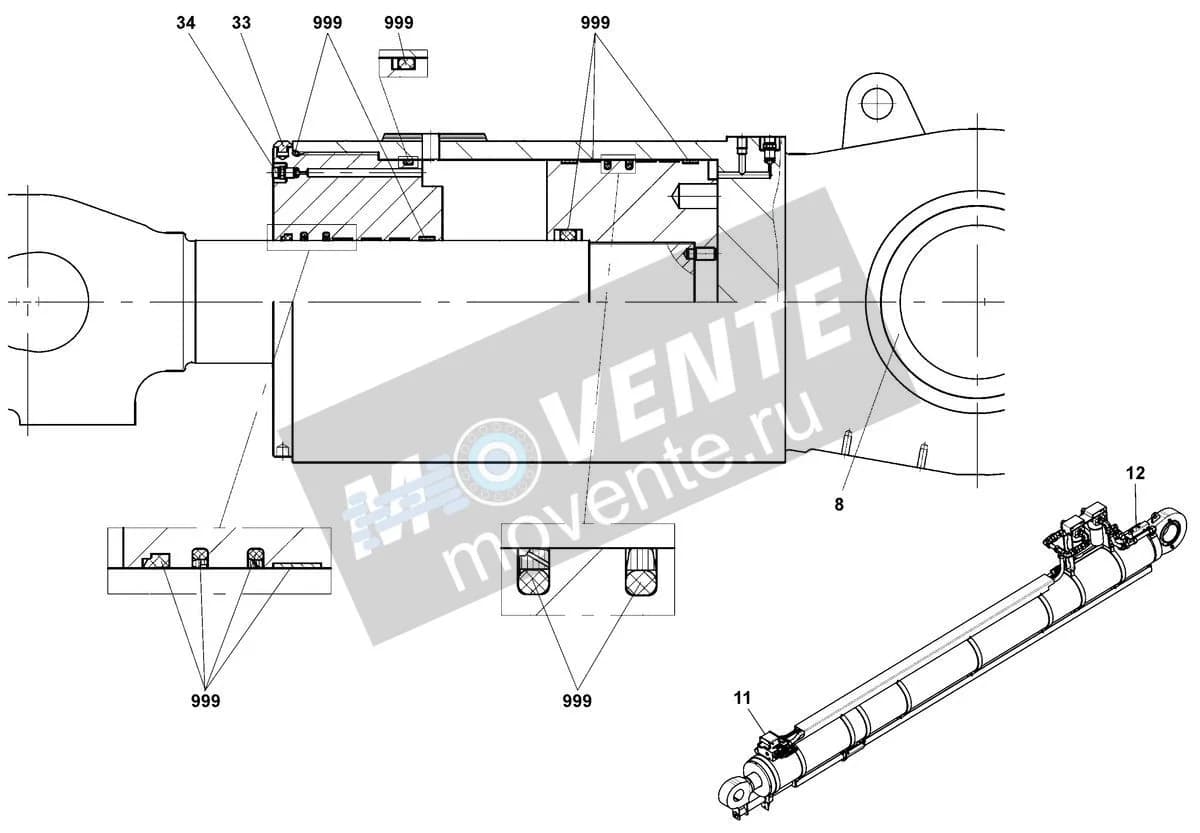 Подшипник шарнира 746916014 Liebherr
