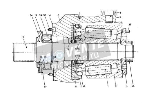 Роликоподшипник с цилиндрическими роликами 7369814 Liebherr