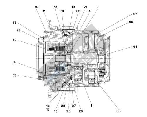 Шарикоподшипник радиально-упорный 10013601 Liebherr