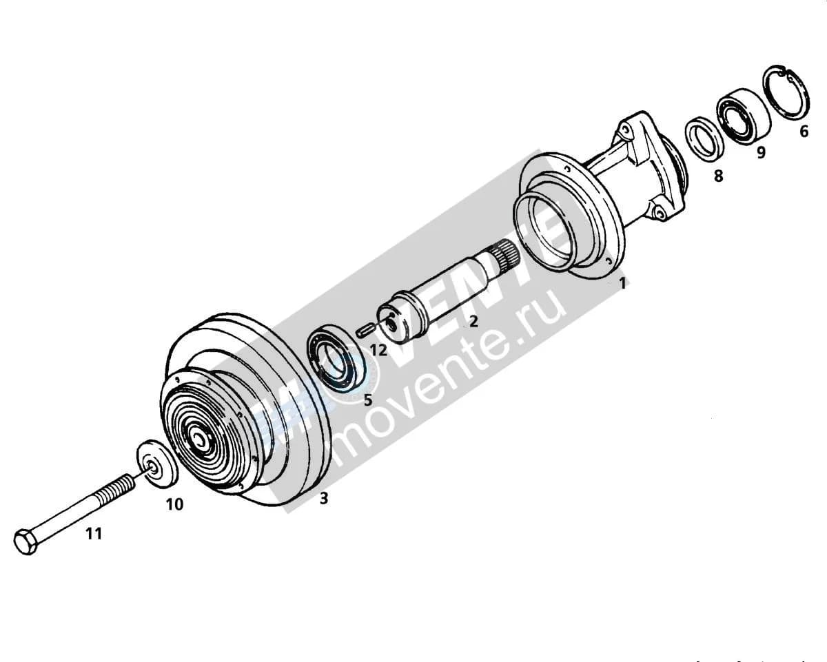 Шарикоподшипник радиальный 4980780 Liebherr