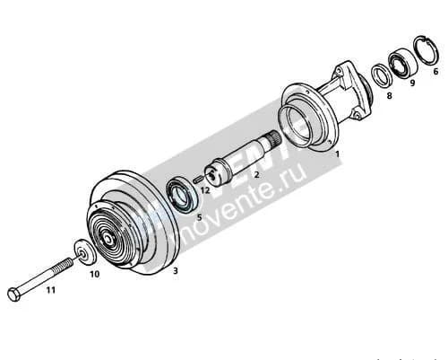 Шарикоподшипник радиально-упорный 745200708 Liebherr