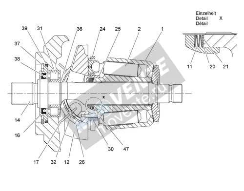 Роликоподшипник с цилиндрическими роликами 7372233 Liebherr