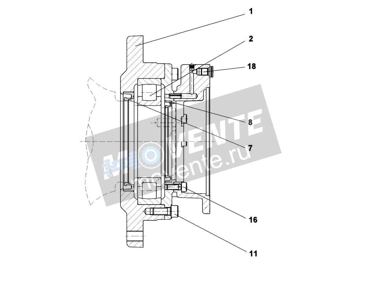 Подшипник барабана 90026866 Liebherr