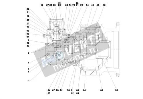 Роликоподшипник с цилиндрическими роликами 746412101 Liebherr