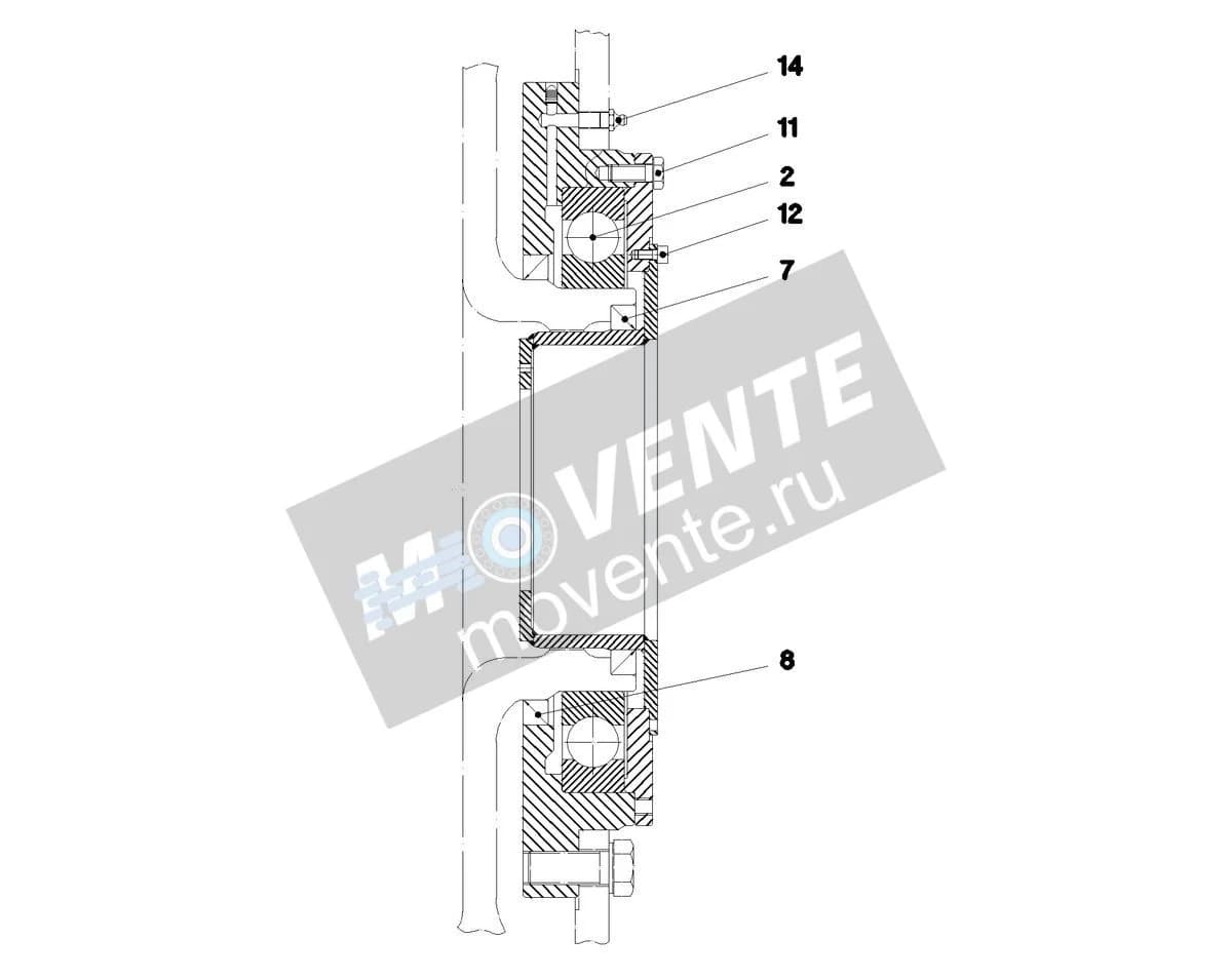 Подшипник барабана 969603501 Liebherr