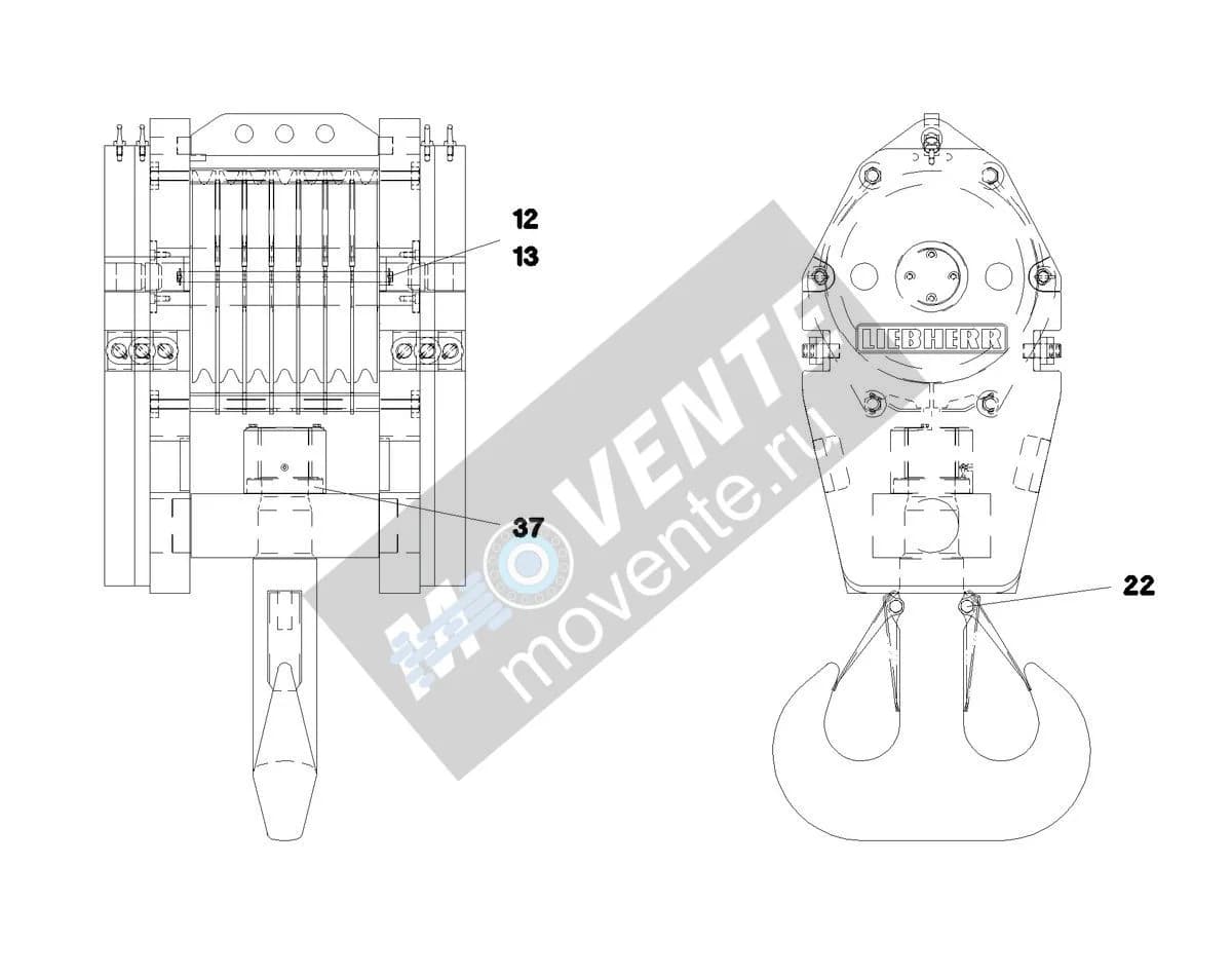 Подшипник с цилиндрическими роликами 10039121 Liebherr