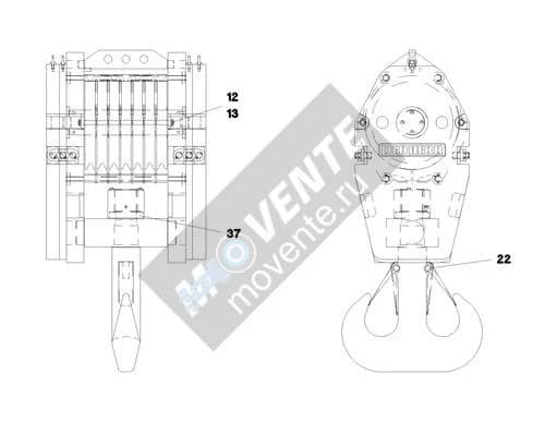 Подшипник с цилиндрическими роликами 10039121 Liebherr