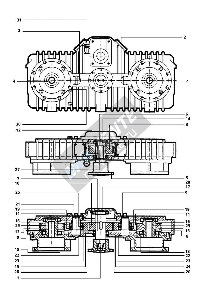 Роликоподшипник с цилиндрическими роликами 571363408 Liebherr