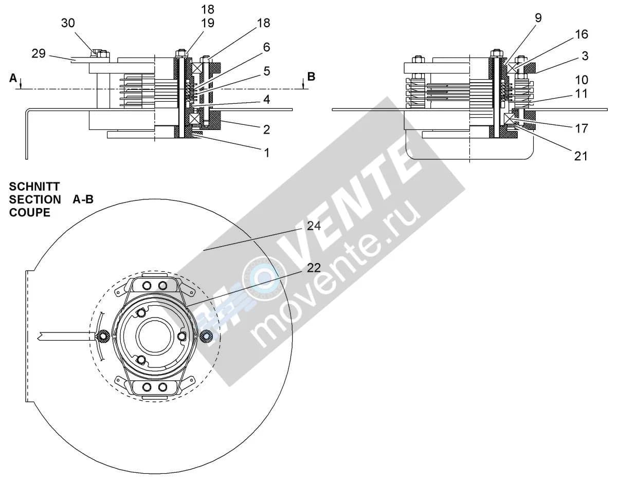 Шарикоподшипник радиальный 10220450 Liebherr