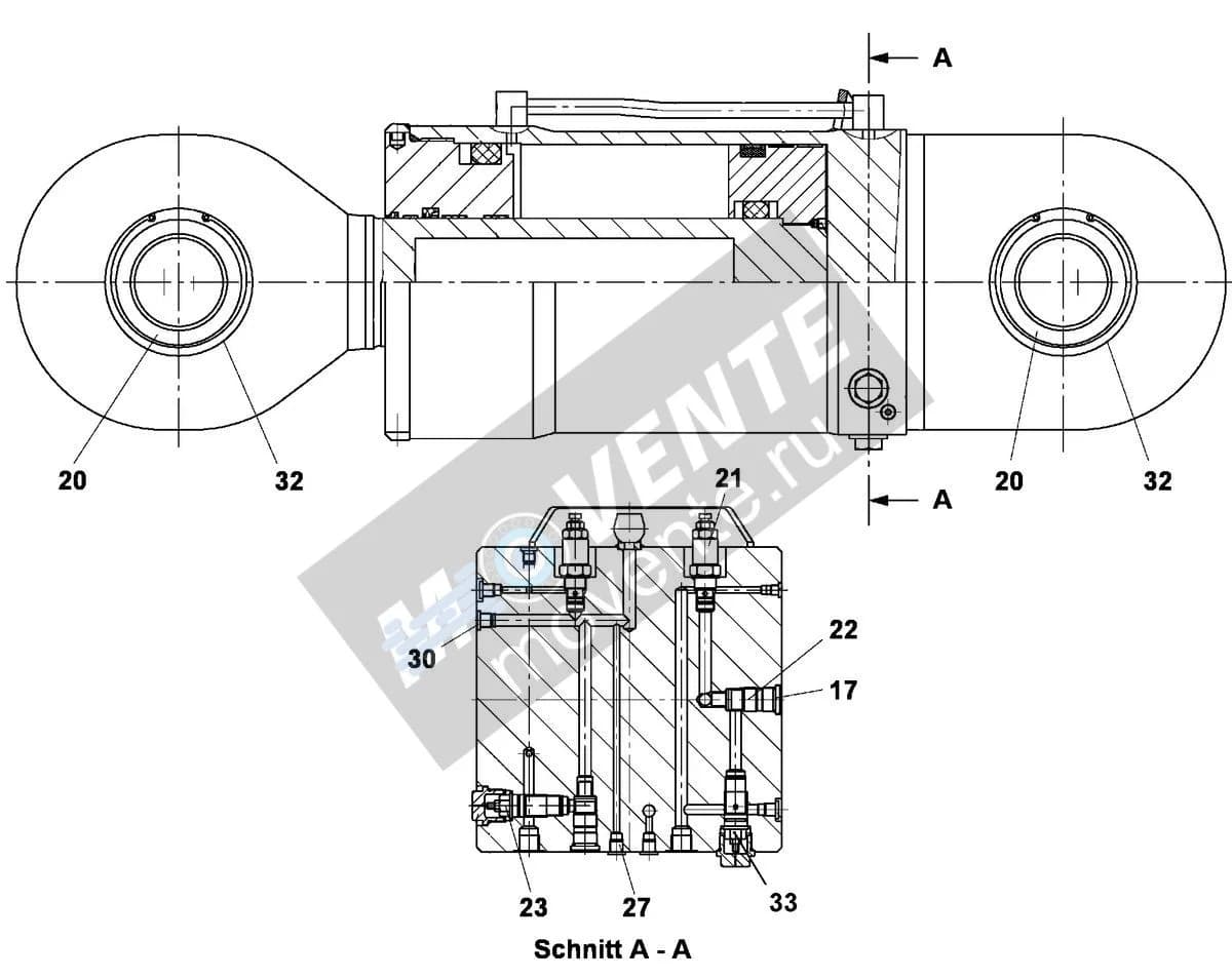 Подшипник шарнира 746917514 Liebherr