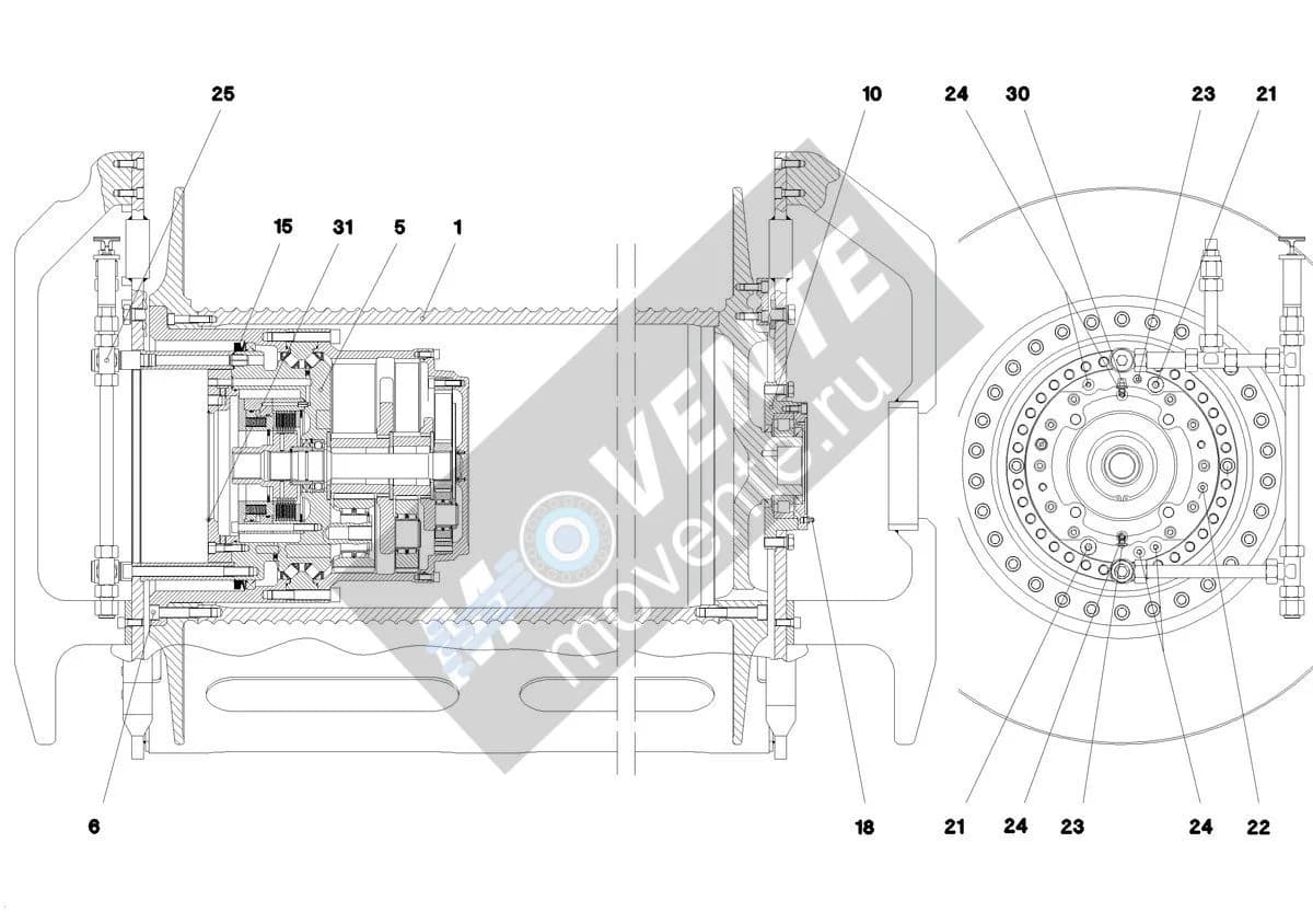 Подшипник барабана 932622501 Liebherr